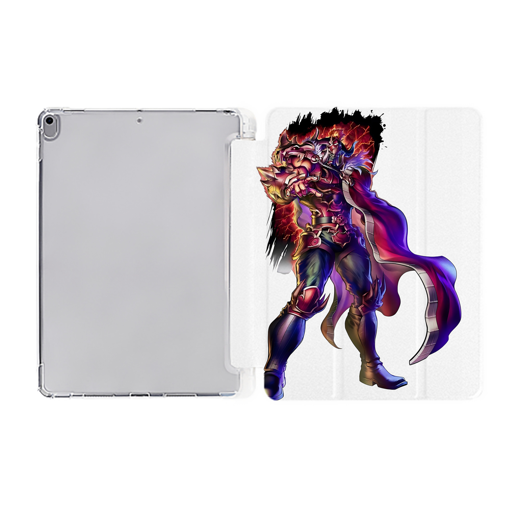 （画像用） 北斗の拳 Fist of the North Star IPad ケース ペン収納付き 三つ折りスタンド PUレザー×シリコン 対応機種9.5/10.5/10.9インチ